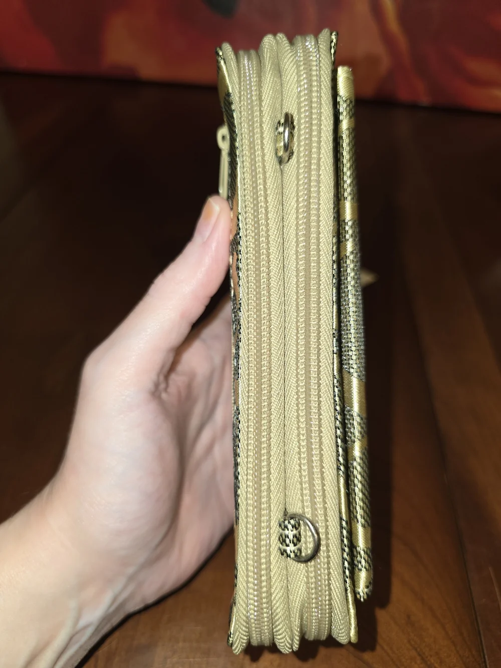 JC Fashion Gold Logo Zip-Around Women's Wallet / Crossbody, New with Tags!